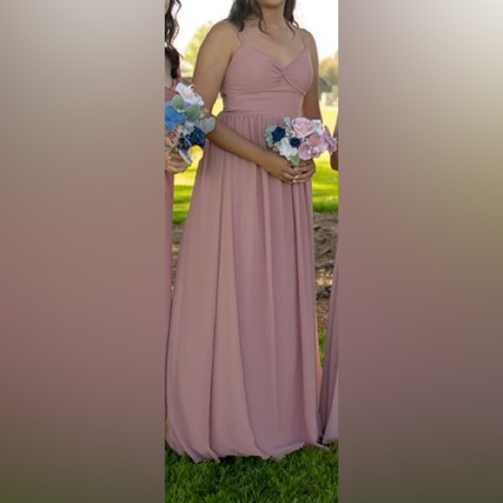 Azazie Dusty Rose Zeya Bridesmaid Dress